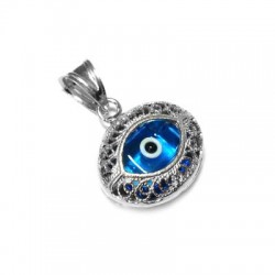 Charm in Argento 925 Filigrana con Occhio 13.5mm