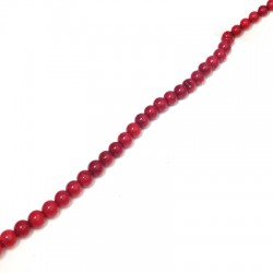 Coral Bamboo Bead Round ~4mm (~102pcs/string)