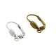 Brass Earring Shell w/ Hoop 15x7mm(Ø2mm)