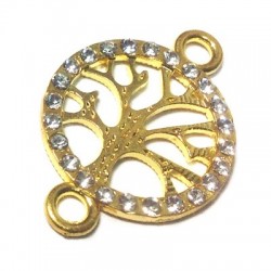 Rhinestone tree 19mm W/ 2 Rings