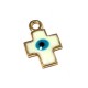 Breloque œil Croisé en Zamak Émaillé 13 x 15 mm