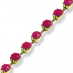 Chaîne à Maillons en Acier 3 mm avec Pierres Acryliques
