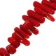 Coral Bamboo Irregular Bordeaux Chips 5-15mm Ø0.4mm (148pcs)