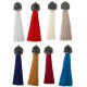 Artificial Silk Tassel w/ Strass Cap 65mm