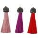 Artificial Silk Tassel with Strass Cap 65mm