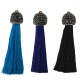 Artificial Silk Tassel with Strass Cap 65mm