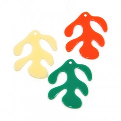 Pendente in Plexi Corallo 26x30mm