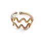 Anillo de Metal Latón Signo Aquario Ajustable 20mm