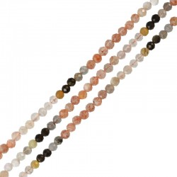 Gemstone Bead Round Faceted  (~3.75mm) (Ø0.5mm) (~108pcs)