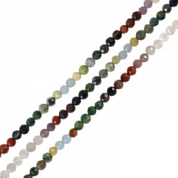 Gemstone Bead Round Faceted (~4mm) (Ø0.5mm) (~100pcs)