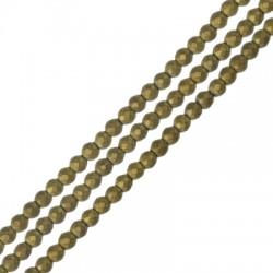 Perlina Sfaccettata di Ematite 2mm (~40cm/filo)