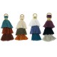 Synthetic Triple Tassel with Ring ~35mm