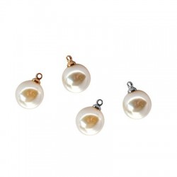 Perla ABS 12mm con Coppetta in Ottone
