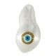 Pearl ABS Bead Half Drilled Evil Eye & Enamel 14x26mm (Ø1mm)