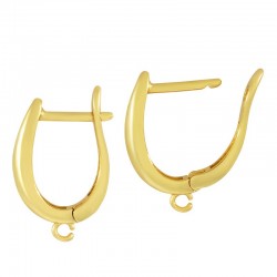 Brass Earring w/ Loop 11x18mm