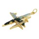 Ciondolo a Croce in Ottone Smaltato con Zirconi 35X26 mm