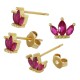 Zircon Brass Earring Crown 9x7mm