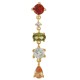 Boucle D'Oreille en Laiton et Zircon 7 x 34 mm