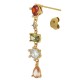 Boucle D'Oreille en Laiton et Zircon 7 x 34 mm