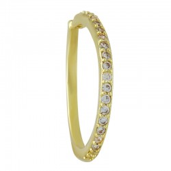 Brass Ring w/ Zircon 19x2mm