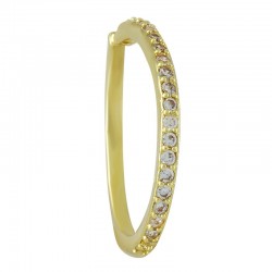 Brass Ring w/ Zircon 19x2mm