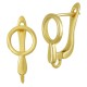 Brass Earring Hoop with Circle & Loop 19x9mm