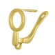 Brass Earring Hoop with Circle & Loop 19x9mm