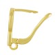 Brass Earring Hoop w/ Circle & Loop 19x9mm