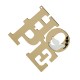 Plexi Acrylic Pendant “HOPE” w/ Pigeon 100x106mm