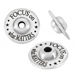Zamak Slider Disc Washer Round “FOCUS on what” 20mm (Ø3.5mm)