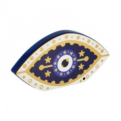 Wooden w/ Plexi Acrylic Deco Evil Eye w/ Stars 130x68mm