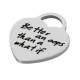 Stainless Steel 304 Charm Heart “Better than” 13.5x13.4mm