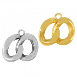 Zamak Charm Rings Chain 20x17mm