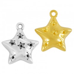 Zamak Charm Star 17mm