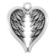 Zamak Charm Heart w/ Angel Wings 24x26mm