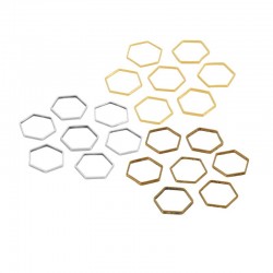 Brass Connector Hexagon 8mm/0.8mm