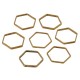 Brass Connector Hexagon 12mm/0.8mm