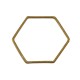 Brass Connector Hexagon 6mm/0.8mm