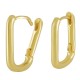 Brass Earring Rectangular 12x17mm/2.2mm