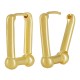 Brass Earring Rectangular 16x22mm/4.3mm