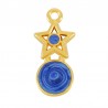 24K Gold Plated/ Pearl Blue