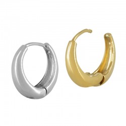 Dormeuses Créoles 14mm/5mm Acier Inoxydable 316