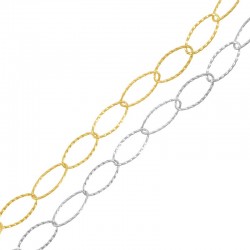 Chaîne maille Ovale Martelées 10x20 en Acier Inoxydable 304