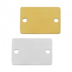 78080791 Stainless Steel 304 Connector Tag 10x15mm/1.2mm Ø1.4mm