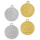Stainless Steel 304 Charm Coin 18x21mm