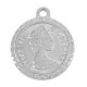 Stainless Steel 304 Charm Coin 18x21mm