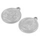 Stainless Steel 304 Charm Coin 18x21mm