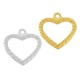 Stainless Steel 304 Charm Heart 21mm