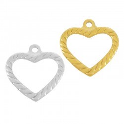 Breloque Cœur 21mm en Acier Inoxydable 304