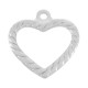 Ciondolo a Forma di Cuore in Acciaio Inossidabile 304 21 mm